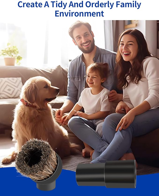 Round Horse Hair Brush Vacuum Attachment - Image 3