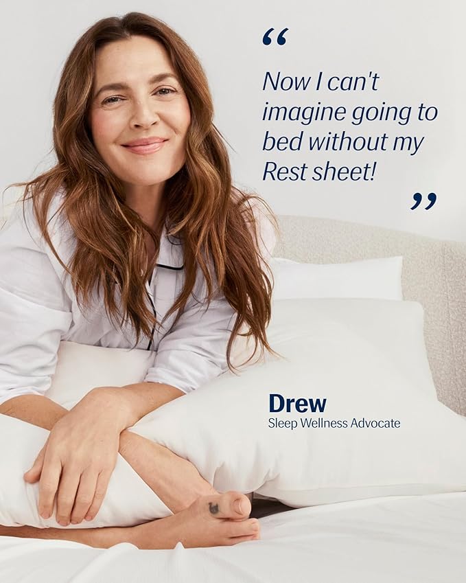 REST® Evercool®+ Starter Sheet Set, King, Blue, Breathable Bed Sheets for Hot Sleeper and Night Sweats, with Pillowcases, with Ionic+ Self-Cleaning Silver Yarn for Sensitive Skin, 3PCS No Flat Sheet