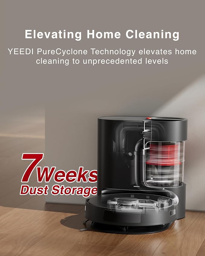 Yeedi C12 PRO Plus Robot Vacuum and Mop, 8000Pa Strong Suction, Vibrating - Image 5