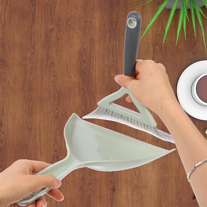 Mini Broom and Dustpan Set Portable Handheld Desktop Cleaning Kit Compact Small - Image 5