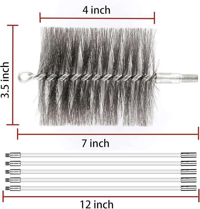 50-inch Long Tent Wood Burning Stove Pipe Cleaning Brush - Image 2