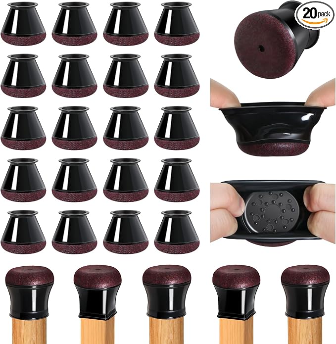 20 Pcs Chair Leg Floor Protectors by OCONDA