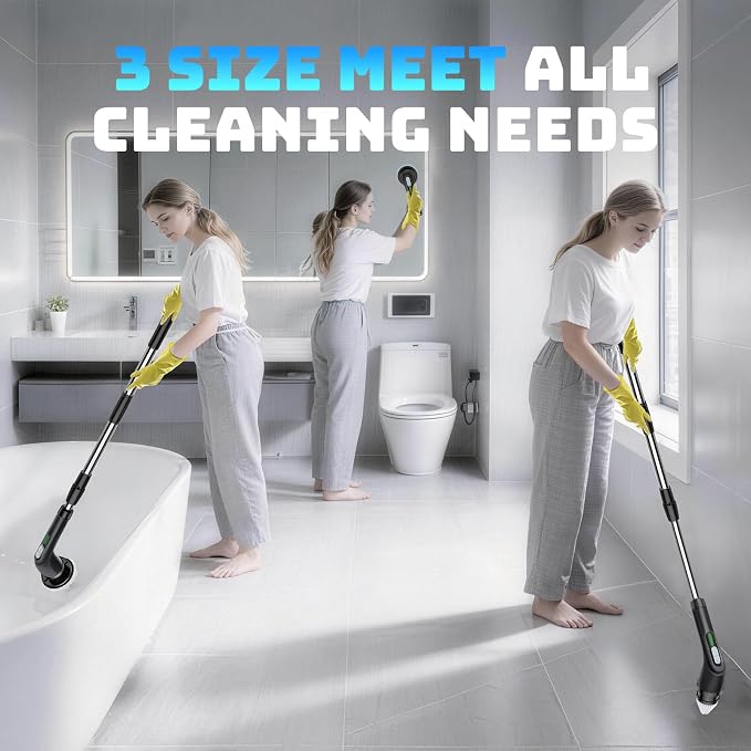 Electric Spin Scrubber, Powerful 2-Speed Cleaning Brush, IPX7 Waterproof - Image 5