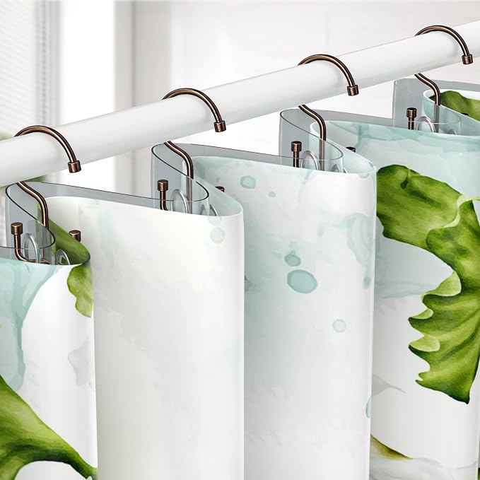 Goowin Shower Curtain Hooks, Shower Curtain Rings, Durable Rust Proof Shower - Image 2