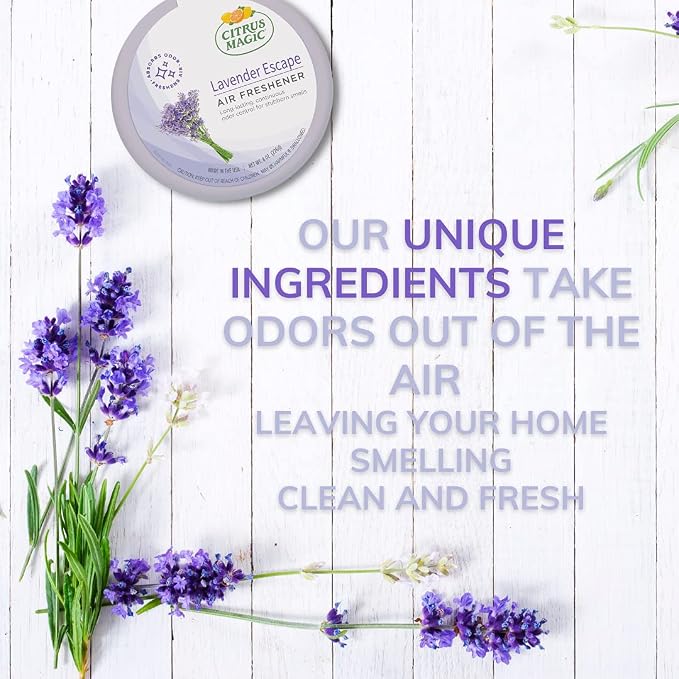 Citrus Magic Odor Absorbing Solid Air Freshener, Lavender Escape, 8 Ounce - Image 6