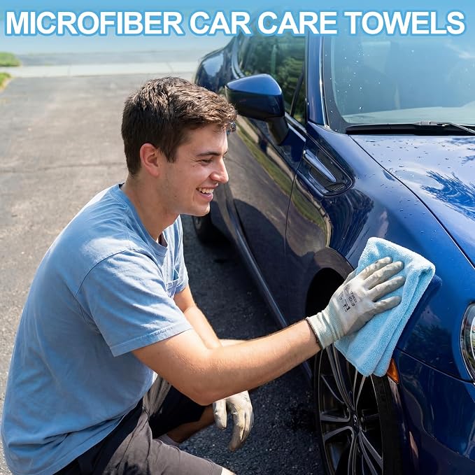 Nuenen Cleaning Cloths for Cars 16 x 16 Inch Ultra Absorbent Towels Drying - Image 4