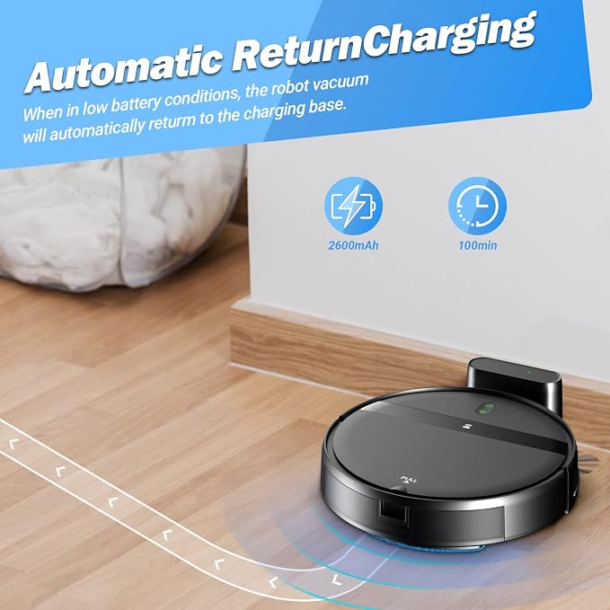 Robot Vacuum and Mop Combo, App/Alexa Control, Smart Robot Vacuum Cleaner - Image 7