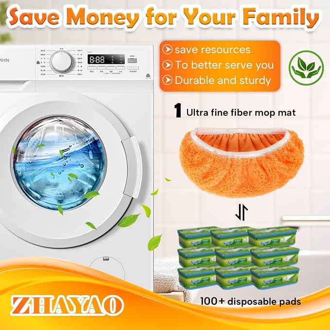 3 Pack Reusable Microfiber Mop Pads - Image 5