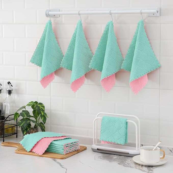 Mordimy 18 Pack Kitchen Cloths Dish Towels, Super Soft and Absorbent Dish Cloths - Image 7