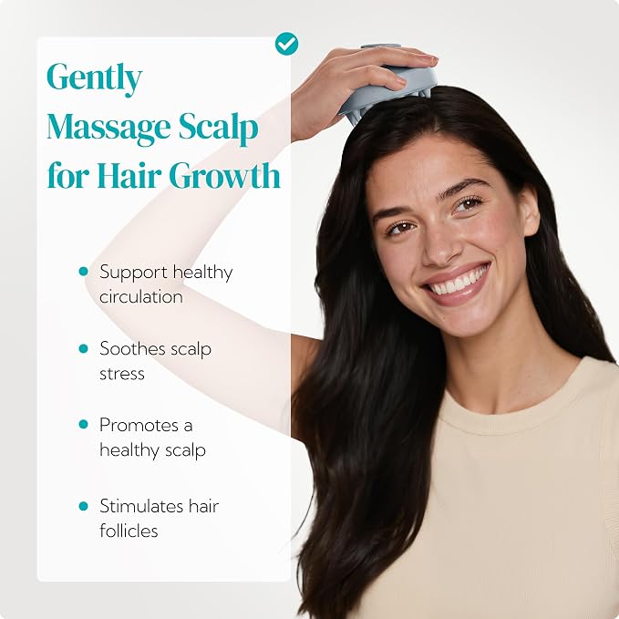 HEETA Scalp Massager 2 Pack for Hair Growth, Soft Silicone Bristles to Remove - Image 2