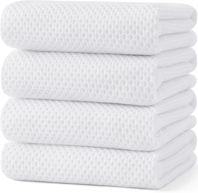 Kitinjoy 100% Cotton Waffle Weave Kitchen Towels by Kitinjoy