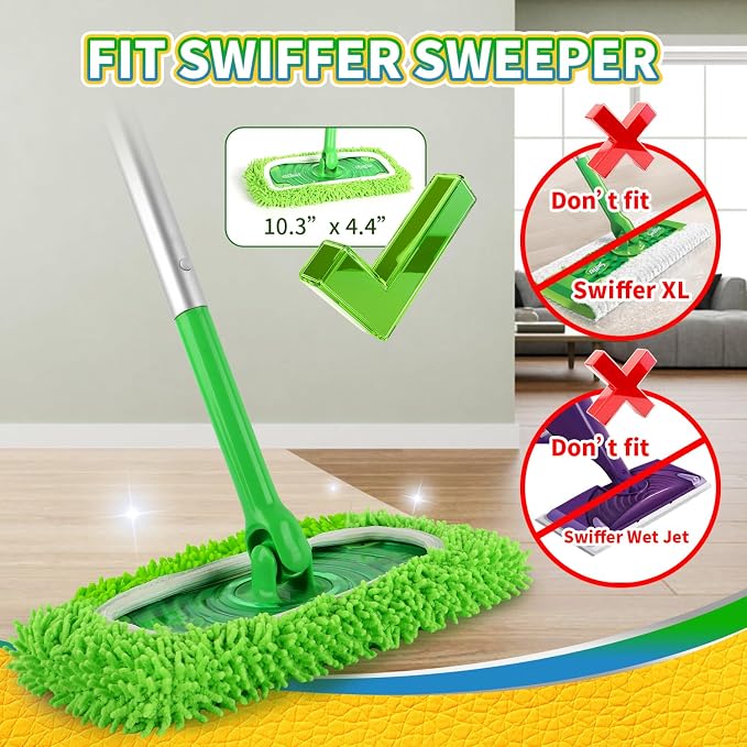6Pcs Reusable Microfiber Mop Pads Compatible - Image 2