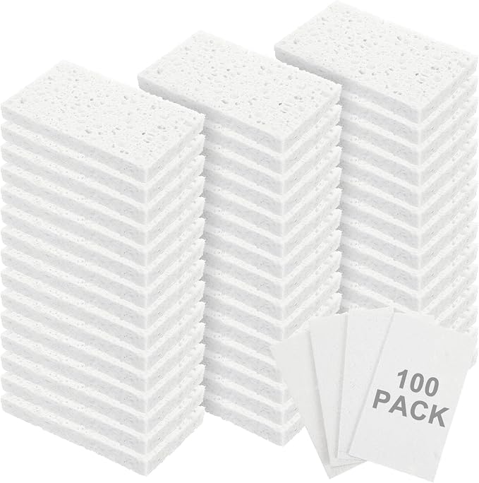 Zhengmy 100 Pieces Sponges Kitchen Compressed Sponges Bulk Natural Dish Sponge by Zhengmy