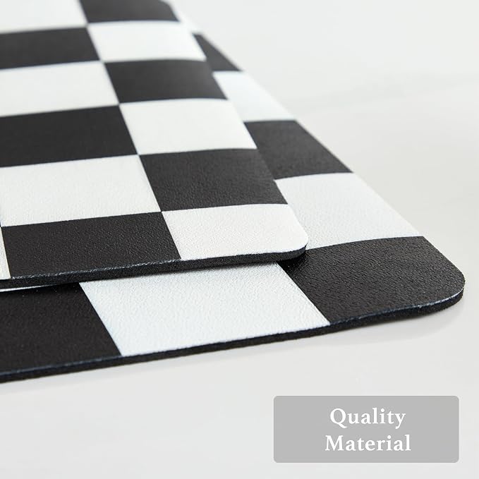 Checkered Dish Drying Mat for Kitchen Counter, Coffee Bar Station Accessories - Image 6