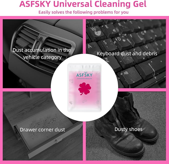 ASFSKY Reusable Cleaning Gel for Car Interior, Keyboard & Home – 5 Pack - Image 4