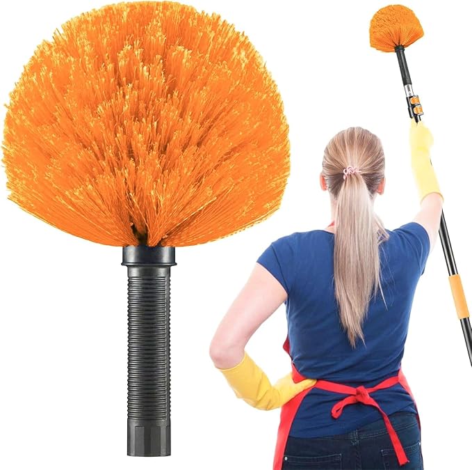 Cobweb Duster Brush Head, Spider Web Cleaning Tool, Indoor & Outdoor Use - Image 8