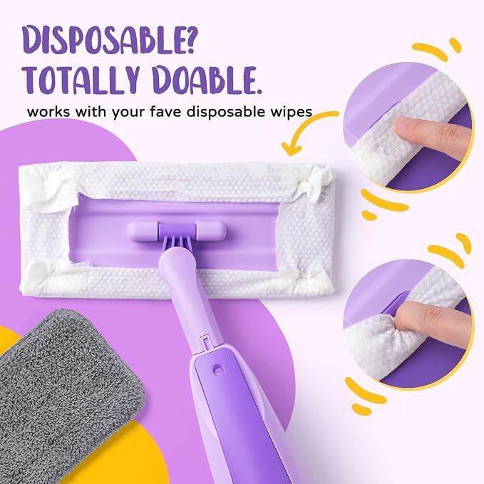 Purple Mini Spray Mop for Toddler-Montessori Cleaning Toy That Real Spray Water - Image 5