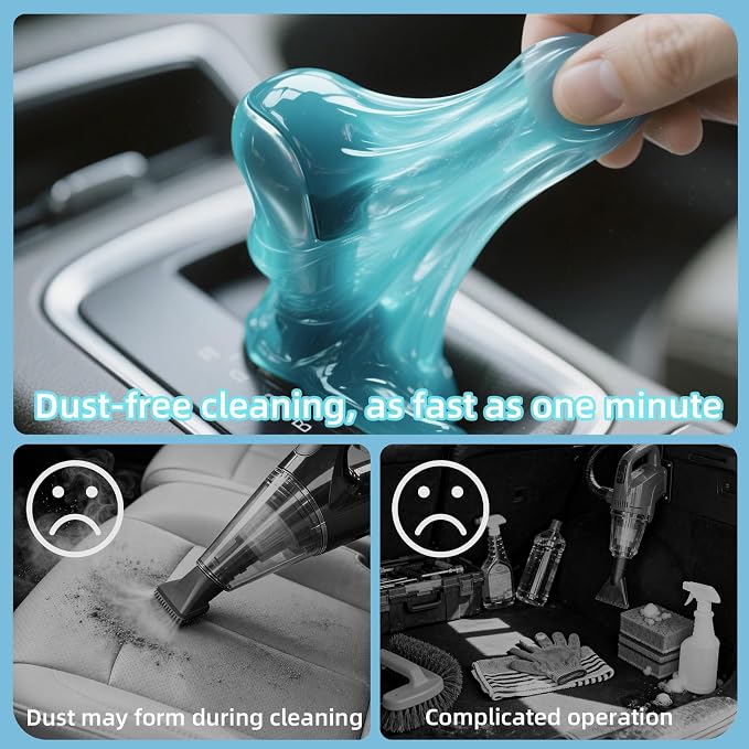 COLORCORAL Car Cleaning Gel, Reusable Dust Cleaning Gel - Image 8
