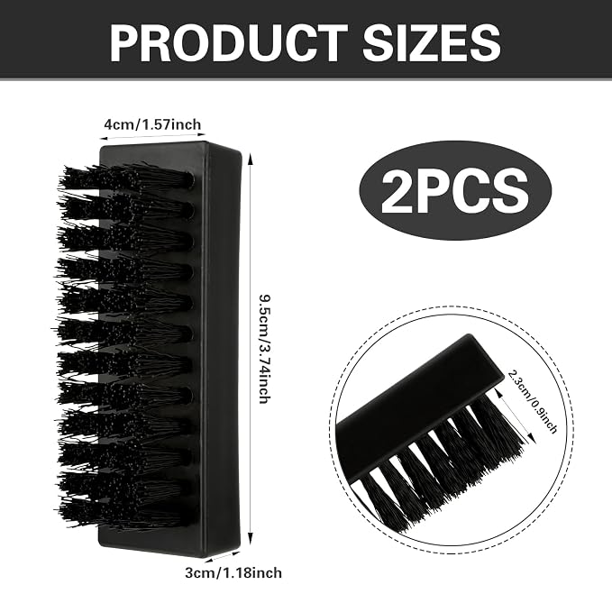 2 Pack Hand Nail Brush for Cleaning Fingernails, Durable Nylon Firm Stiff - Image 7