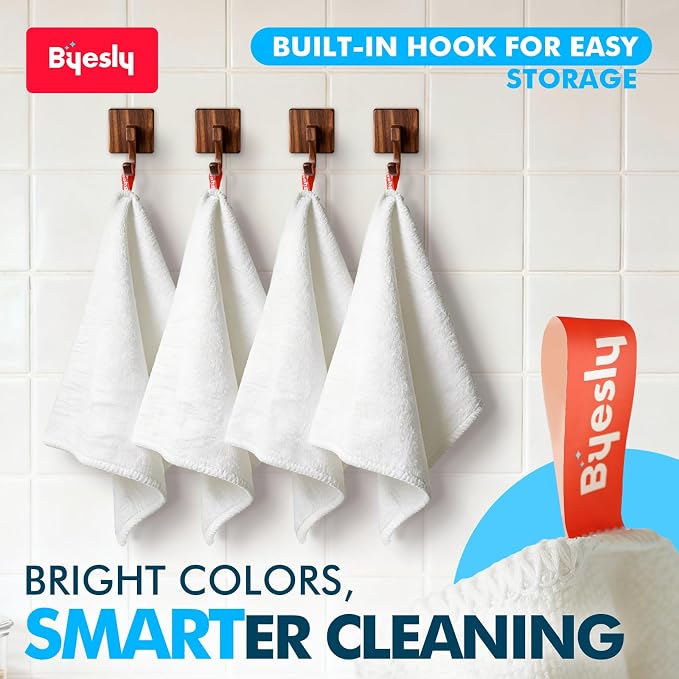 50-Pack Microfiber Cleaning Cloth, 11.5x11.5 Microfiber Towels - Image 4