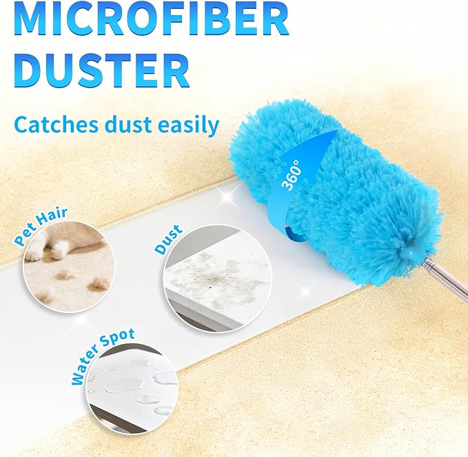 2 Pack Microfiber Duster for Cleaning, Washable Hand Dusters - Image 3