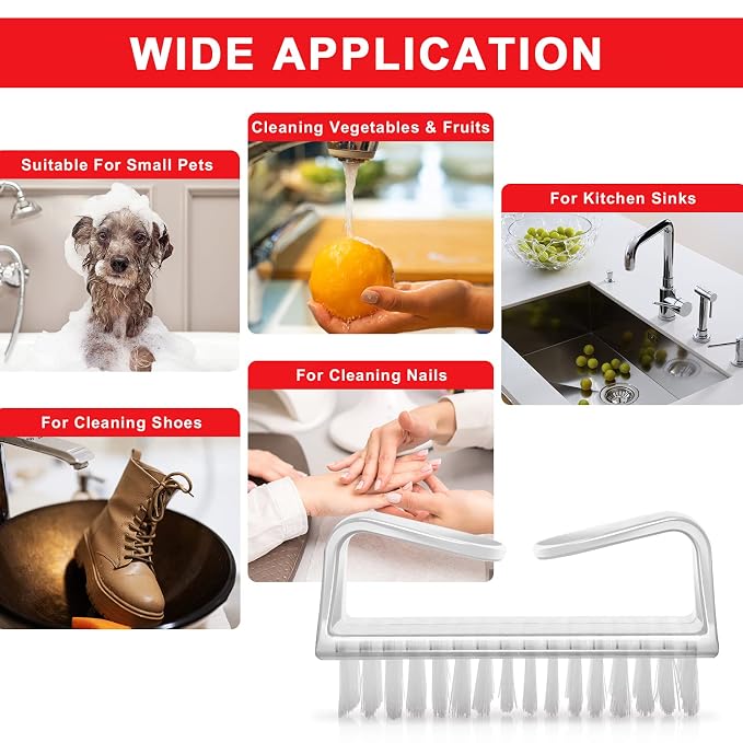 12Pcs Handle Grip Nail Brush, HOFASON Nail Brush - Image 5