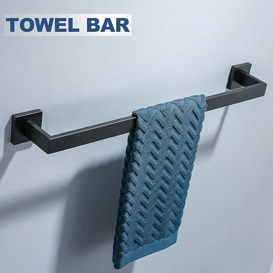 Matte Black Bathroom Accessories Bath Accessories Set Towel Racks - Image 2