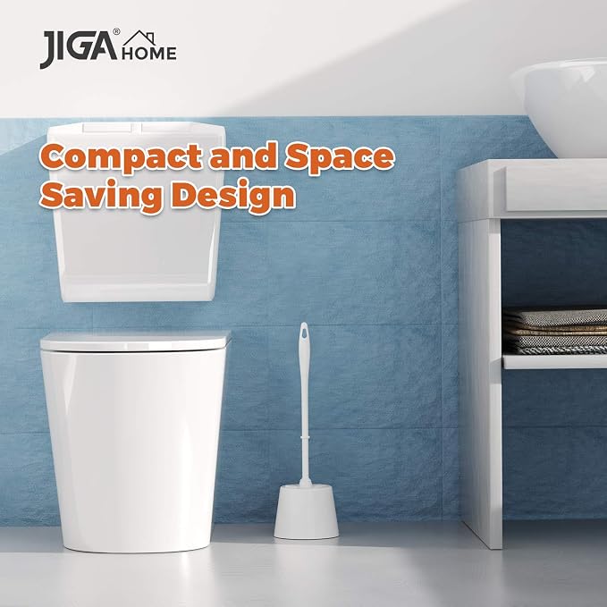 JIGA 3 Pack Toilet Brush and Holder Set, Toilet Bowl Brush - Image 7
