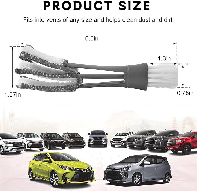 2 PCS Mini Duster for Car Air Vent, Double Ended Automotive Air Vent Microfiber - Image 2