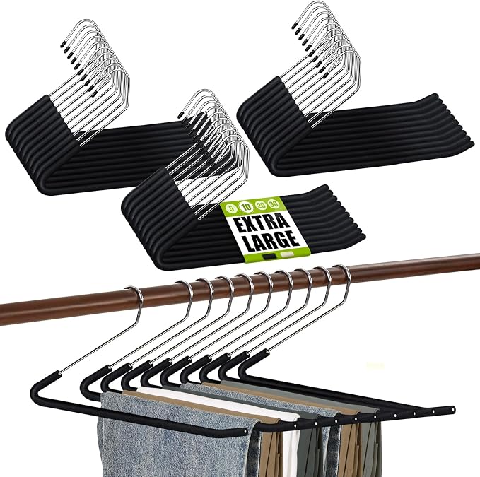 Spring Fever Open Ended Non Slip Sponge Padded Pants Hangers by SpringFever