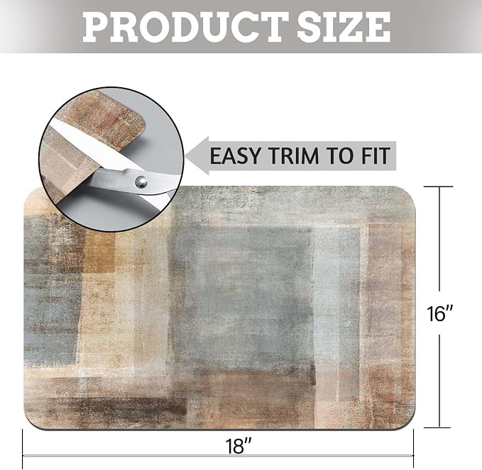 MCALK Brown Dish Drying Mat for Kitchen Counter, Dark Brown Dish Drying Pad - Image 6