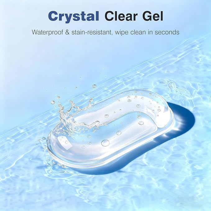 Ospelelf Clear Gel Wrist Rest for Mouse Ergonomic Cushioned Support for Typing - Image 3
