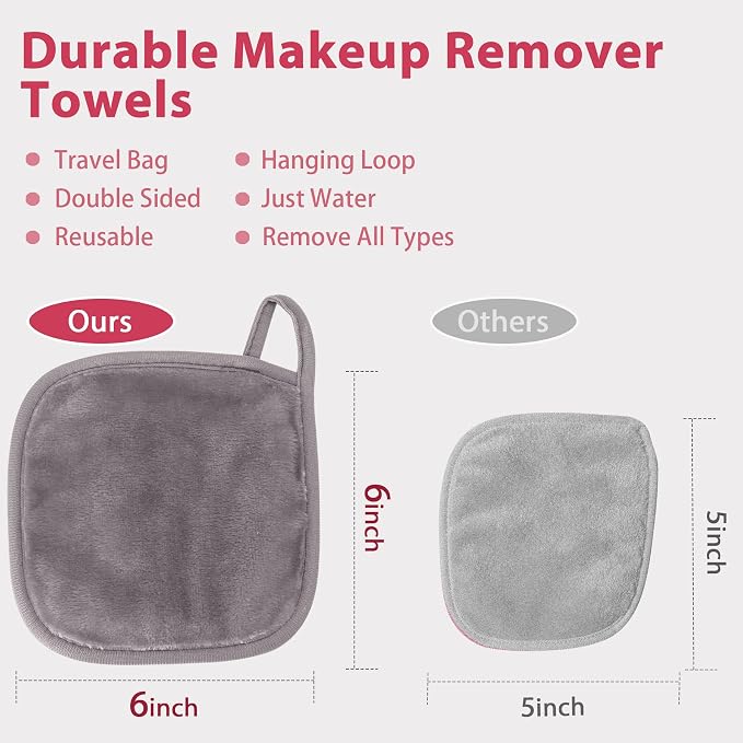Makeup Remover Cloth, Makeup Remover Pads Microfiber Face Washcloth - Image 5