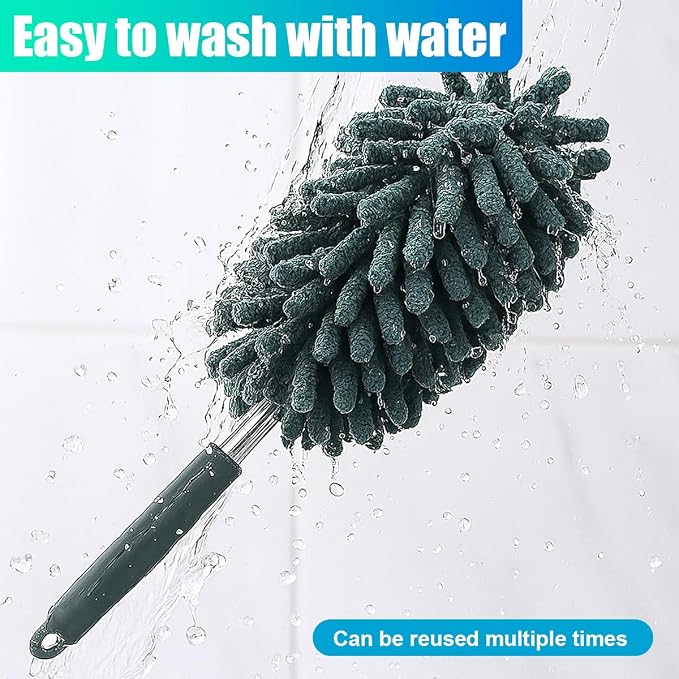2PCS Car Interior Duster with Extension Pole – Washable Microfiber Dusters - Image 5
