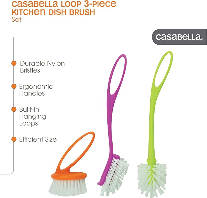 Casabella Loop 3-Piece Dish Brush Set - Image 2