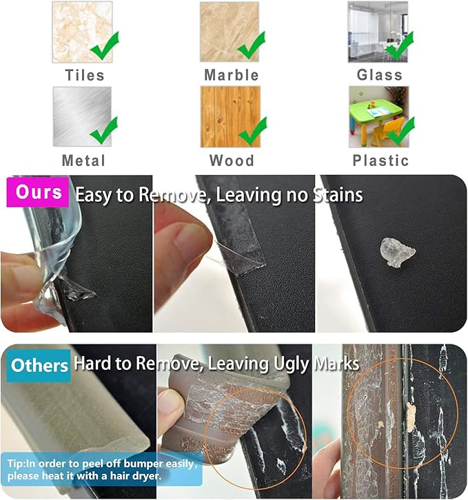 Edge Protector 100% Silicone, Baby Proofing Corners Clear Guards, Pre-Tape - Image 4