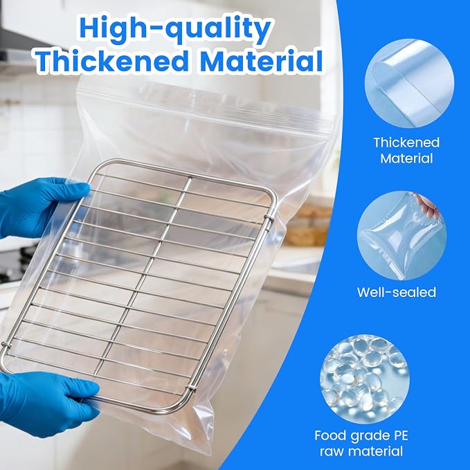 6-Pack Heavy Duty Oven Rack Cleaning Bags, Reusable No-Scrub Soaking Bags - Image 4