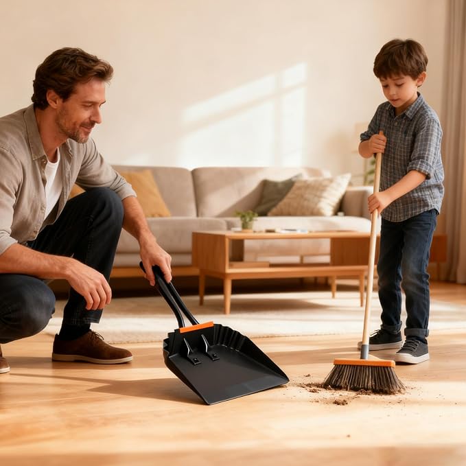 2 Pack Metal Dust Pan, 12 Inch Heavy Duty Dustpans, - Image 7