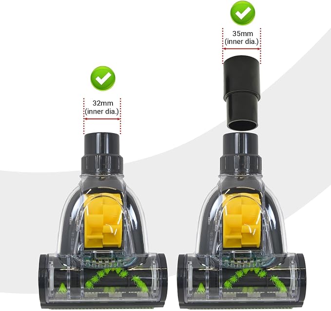 EZ SPARES Universal Mini Turbo Brush – 32mm/35mm Dual-Size Vacuum Attachment - Image 6