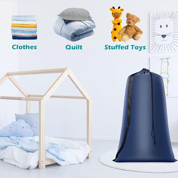 Heavy Duty Laundry Bag 2 Pack XL Nylon Laundry Bags - Image 7