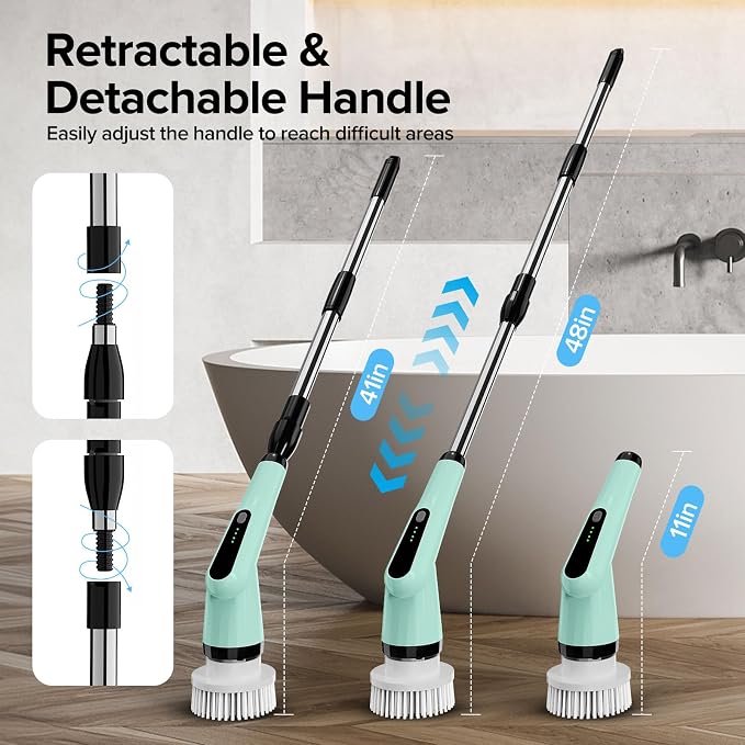 Electric Spin Scrubber, Dreazu IPX7 Bathroom Scrubber - Image 5