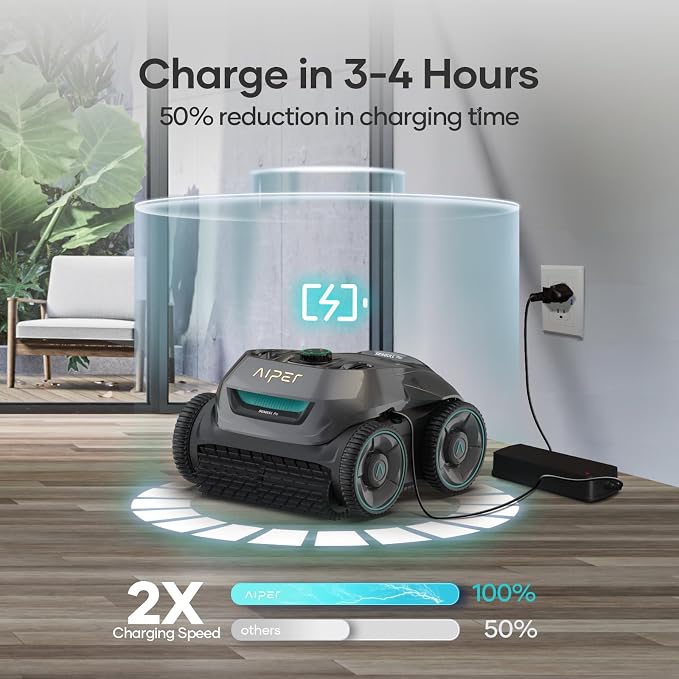 AIPER Cordless Robotic Pool Cleaner, WavePath Navigation, Wall-Climbing - Image 7