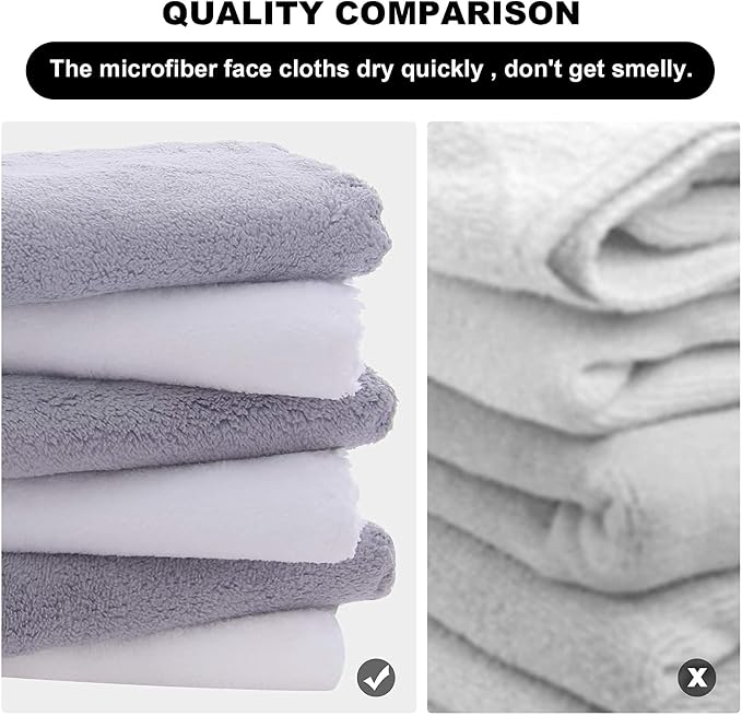 MOONQUEEN 30 Pack Microfiber Face Towel - Image 4