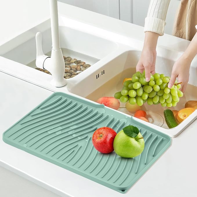 Silicone Dish Drying Mat for Kitchen Counter, Dish Drying Pad, Non-Slip Drain - Image 7