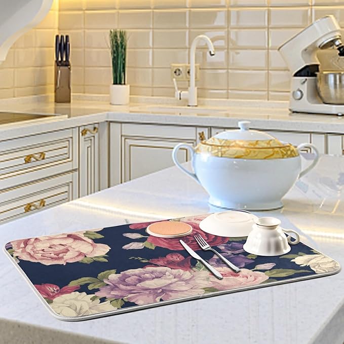 Tarity Blue Waves And Whale Dish Drying Mat - Image 6