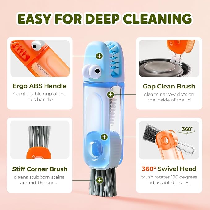 3 in 1 Cup Lid Gap Cleaning Brush Set, Silicone Cup Lid Gap Cleaner, Home - Image 4
