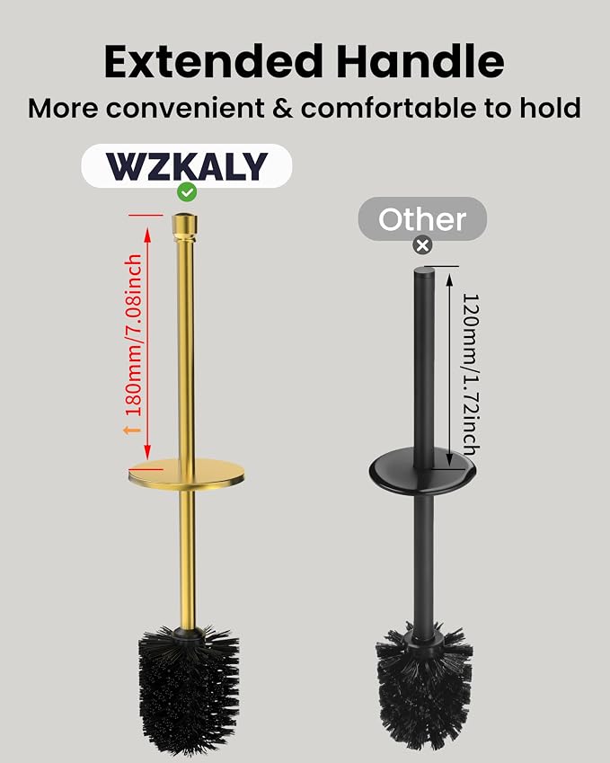 Toilet Brush and Holder Set, Toilet Bowl Brush - Image 6