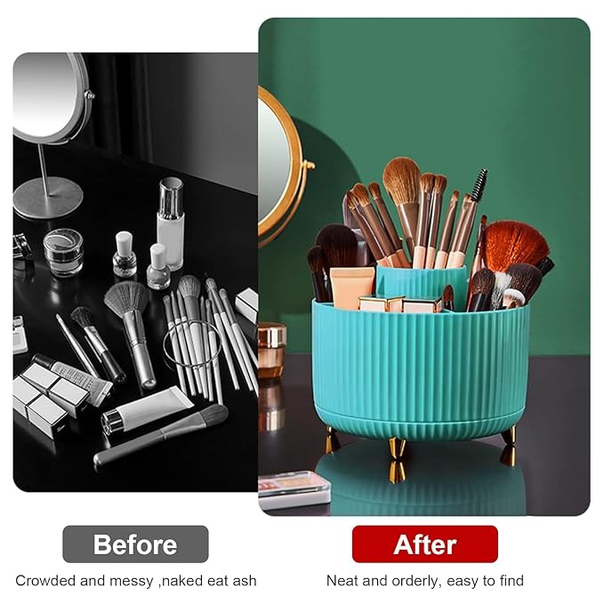 Diesisa 360 Rotating Makeup Brush Organizer - Image 4