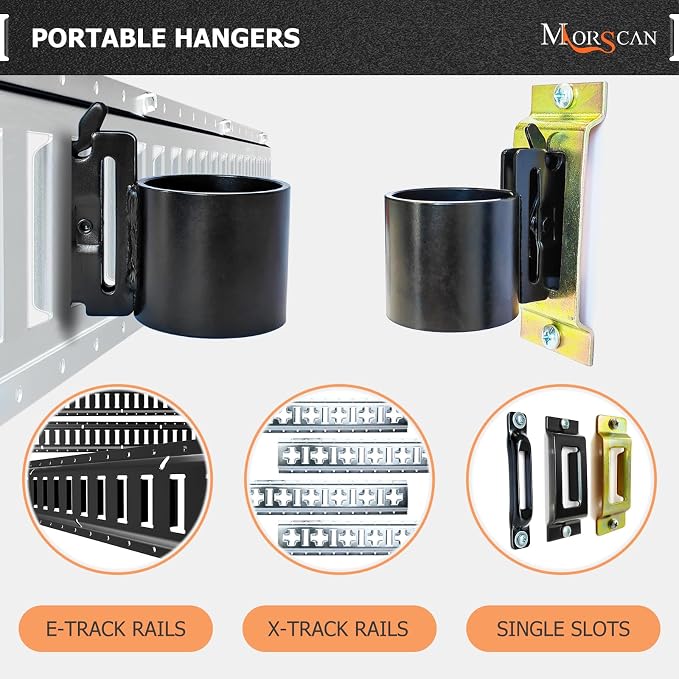 6-Pack E-Track Steel Tool Holders, Tools Stable, E Track Shovel Holder - Image 6