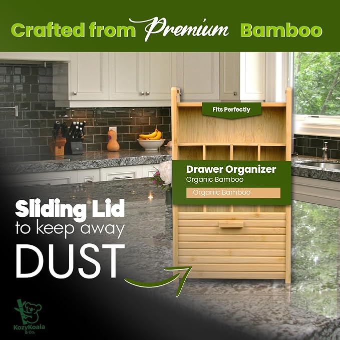 KozyKoala & Co. Bamboo Drawer Organizer - Image 3